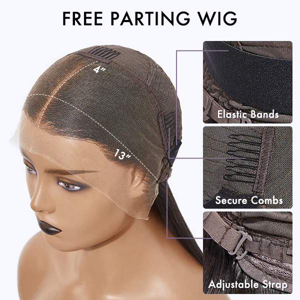 24 inches = $219.9 | Honey Blonde Highlight Bouncy Body Wave Glueless 13x4 Frontal Lace Human Hair Wig - Image 3