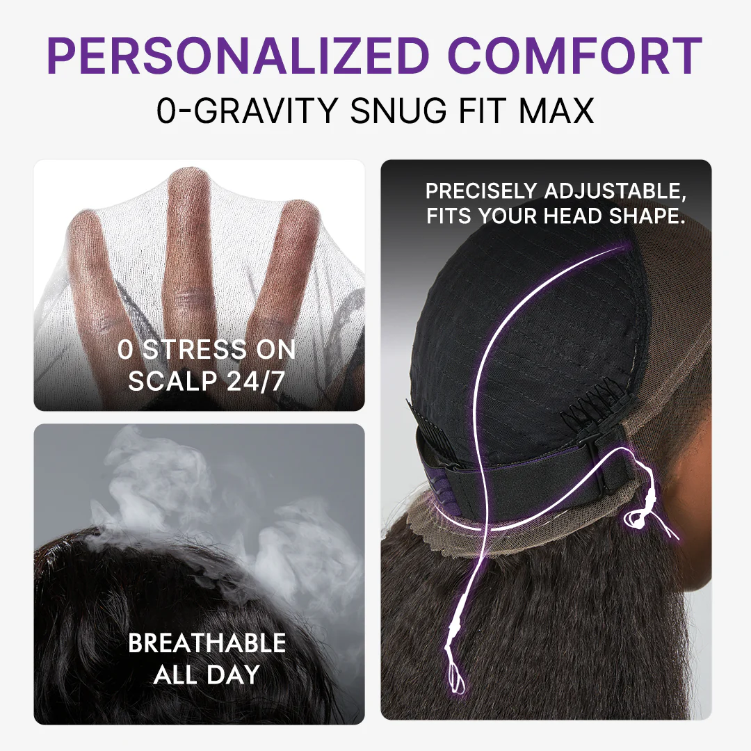 Special Deal | MyOwn-Fit 360 HD Lace Kinky Straight Wig Flexi-Fit Invisi Drawstring Cap & Pre-Cut Lace - Image 10