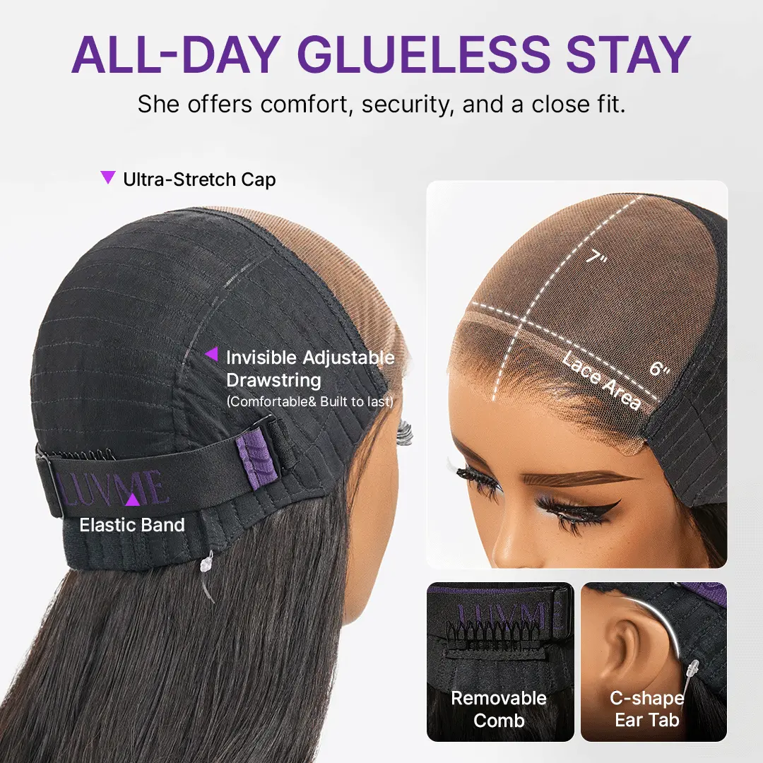 Special Deal | MyOwn-Fit PartingMax Glueless Wig 180% Density Light Yaki Body Wave 7x6 Closure HD Lace Wig Flexi-Fit Invisi Drawstring Cap & Pre-Cut Lace - Image 8