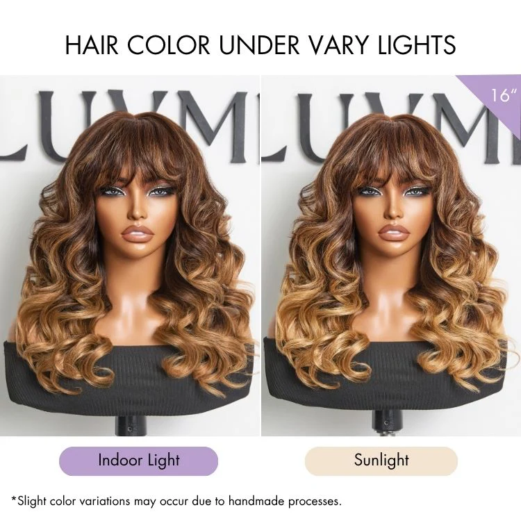 Tiktok Exclusive Deal | Luvme All-Day Comfort™ Wig 180% Density Loose Body Wave Glueless 7x6 Closure HD Lace Human Hair Wig with Bangs Pre-Cut Lace - Image 20