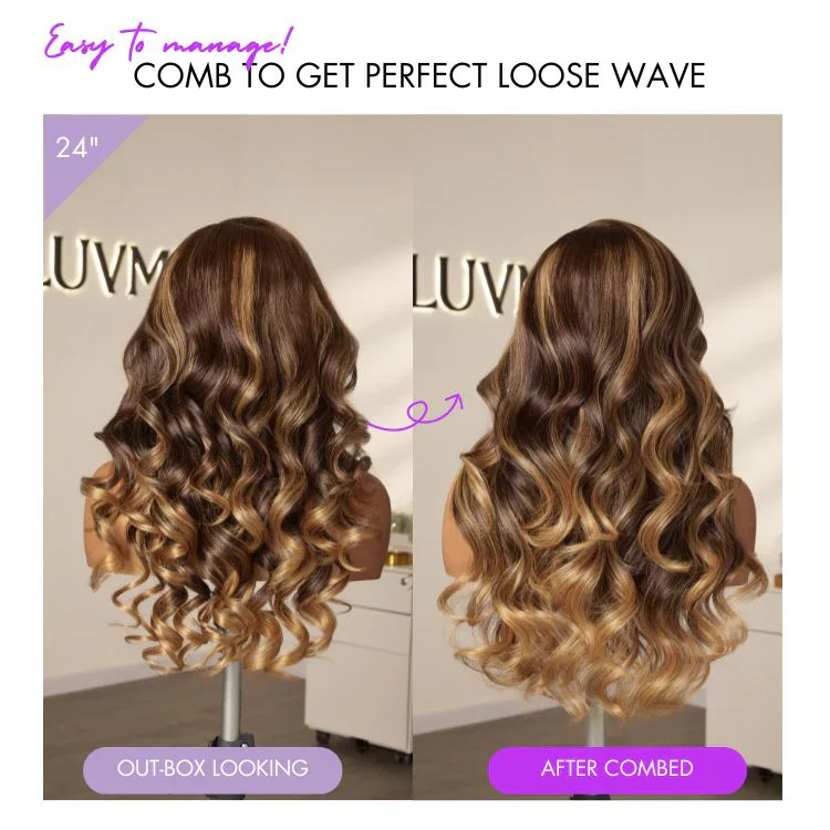 Tiktok Exclusive Deal | Luvme All-Day Comfort™ Wig 180% Density Loose Body Wave Glueless 7x6 Closure HD Lace Human Hair Wig with Bangs Pre-Cut Lace - Image 21