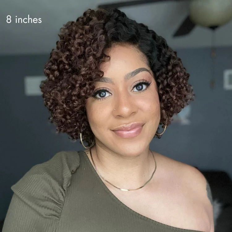 Trendy Short Cut Curly Minimalist HD Lace Glueless Side Part Wig 100% Human Hair Pre-Cut Lace - Image 11