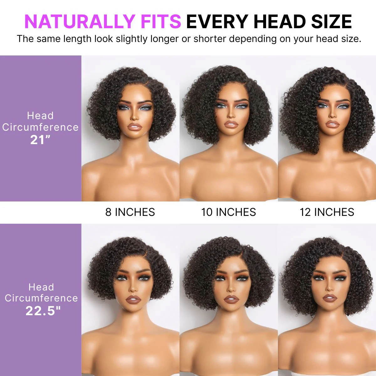 Trendy Short Cut Curly Minimalist HD Lace Glueless Side Part Wig 100% Human Hair Pre-Cut Lace - Image 8