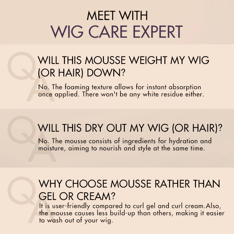 US Only | Wig Curl Mousse with Coconut Oil & Shea, Bounceable Curls, Strong Hold, Frizz Control Styling | Add-on Item - Image 7