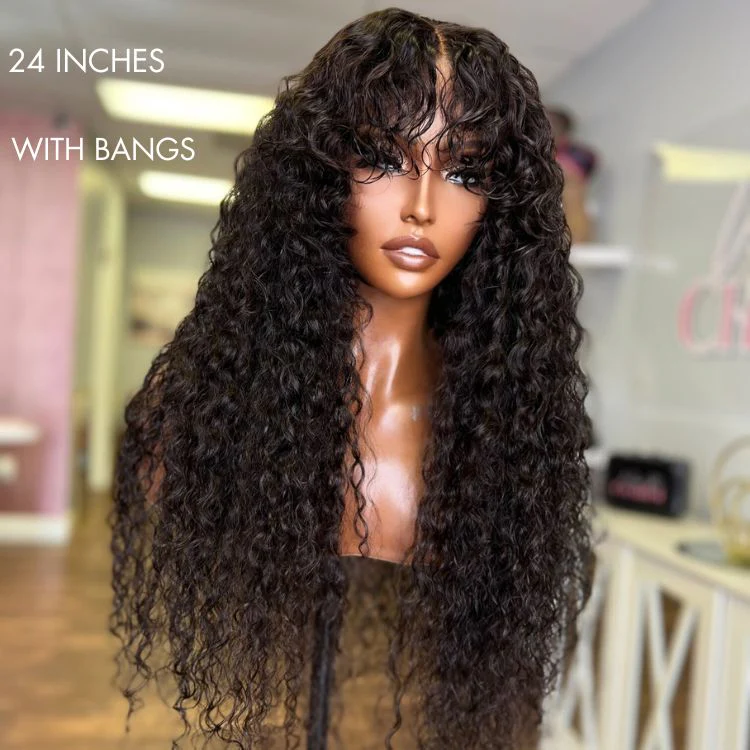 Limited Restock | Deep Wave 4x4 Closure Lace Glueless Mid Part Long Curly Wig 100% Human Hair - US Only - Image 8