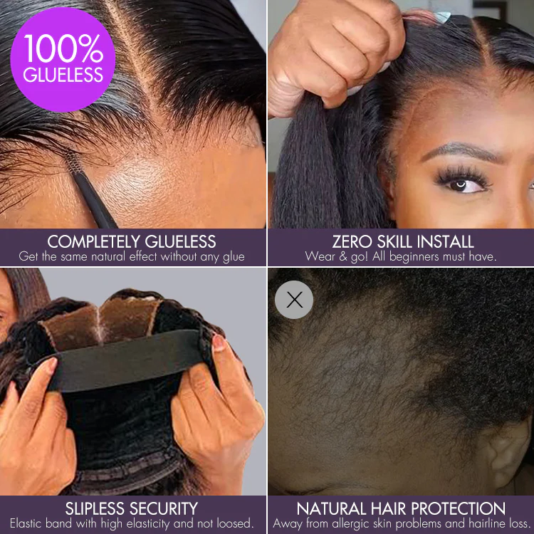 Special Deal | Gorgeous Natural Coily Curl Glueless 5x5 Closure HD Lace Wig Breathable Cap - Image 4