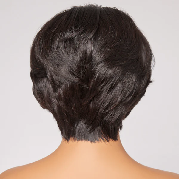 Limited Restock | Mature Boss Natural Black Pixie Cut Glueless 13x4 Frontal Lace C Part Short Wig -US Only - Image 4
