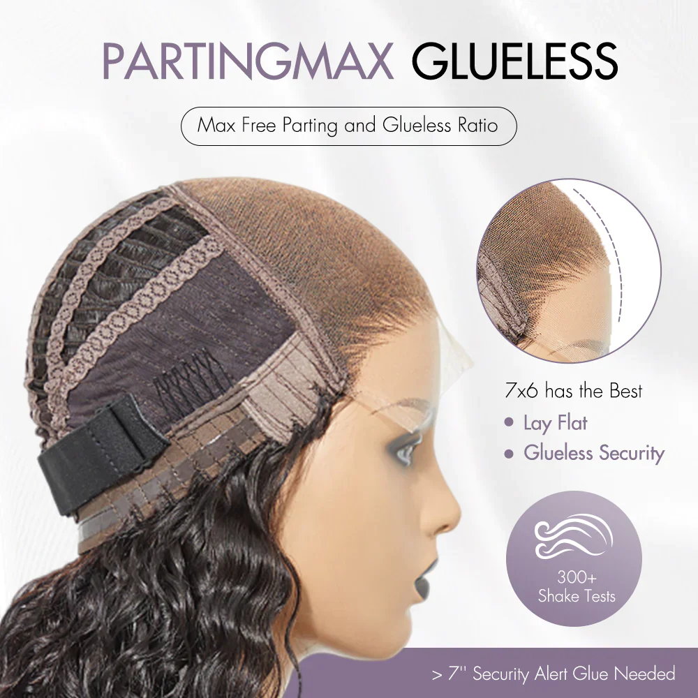 18 inches = $169.9 | Luvme Hair PartingMax Glueless Wig Ombre Brown Loose Body Wave 7x6 Closure HD Lace Pre Plucked & Bleached Ready to Go - Image 3