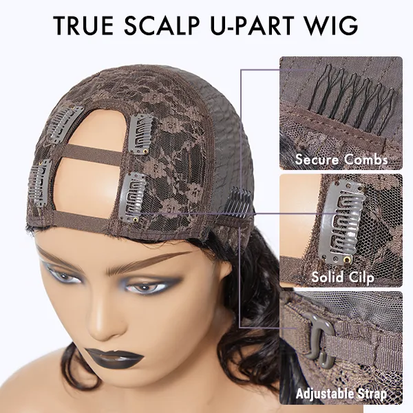 Crazy Wednesday | Body Wave / Straight Human Hair U Part Wig - Image 5