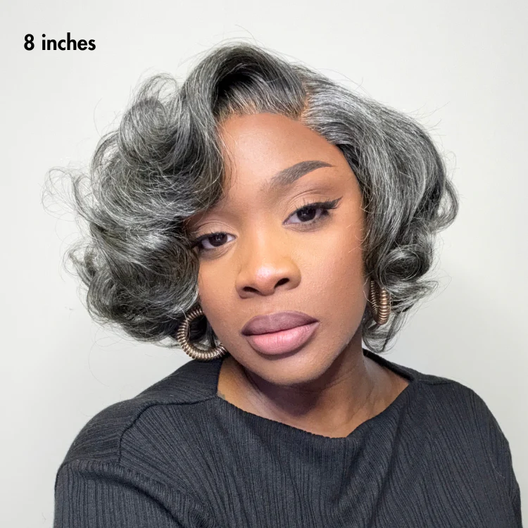 Weekly Special | Mature Boss Brown Ombre Highlight / Natural Black / Salt and Pepper Loose Wave Glueless Minimalist HD Lace Wig - Image 3