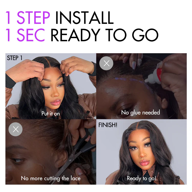 Weekly Special | Mature Boss Brown Ombre Highlight / Natural Black / Salt and Pepper Loose Wave Glueless Minimalist HD Lace Wig - Image 6
