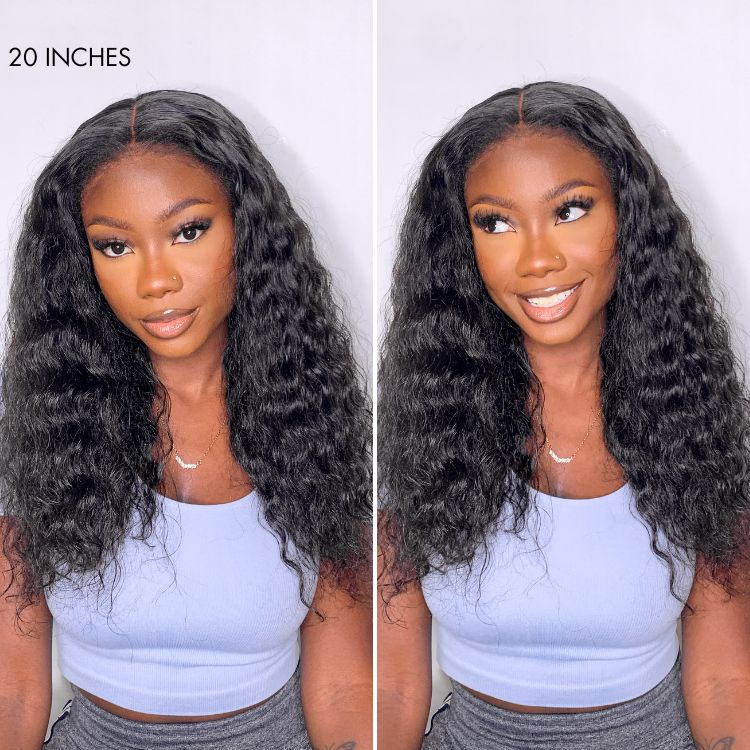 Limited Restock | 4C Edges | Water Wave Kinky Edges Glueless Free Parting 13x4 Undetectable Lace Front Wig - US Only - Image 4